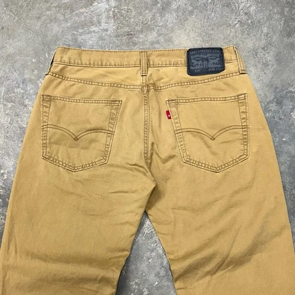 Levi’s 514 Straight Fit Khaki Jeans Men’s 32x32 - Picture 3 of 9